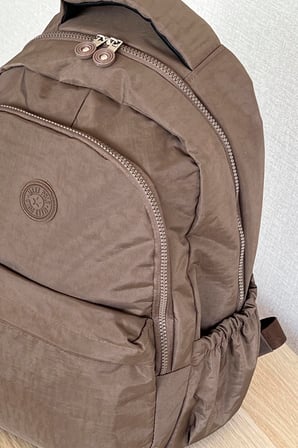 VİZON Unisex Büyük Boy Sırt Çantası Su Geçirmez Kumaş Laptop Bölmeli Seyahat Çantası 45x30x15cm