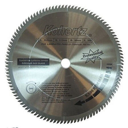 Kohertz 420*120 Aluminyum ve PVC Elmas Daire Testere