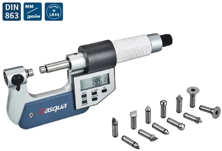 Dasqua 0-25Mm Değiştirilebilir Uçlu Dijital Mikrometre 4210-2103
