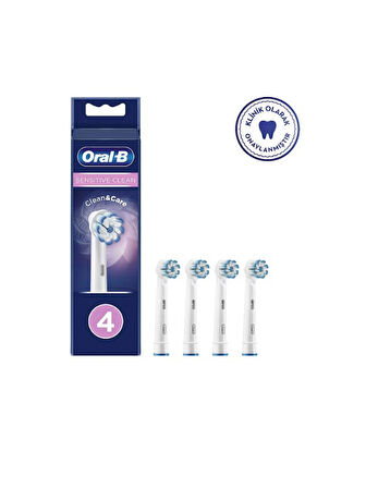 Oral-B D103 Vitality Pro Şarjlı Elektrikli Diş Fırçası, Lila - Sensitive Clean, Yumuşak 4'lü Yedek B