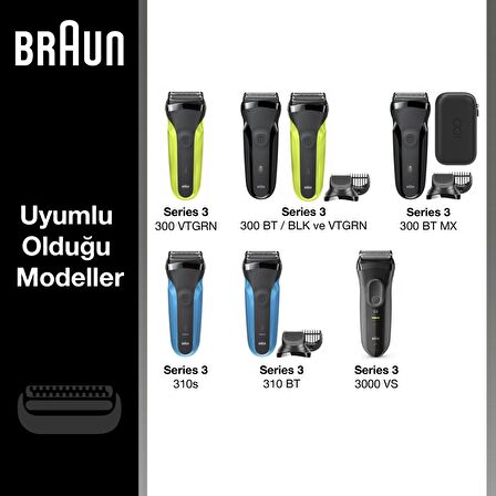 Braun Series 3 21B Tıraş Makinesi Yedek Başlığı - Siyah