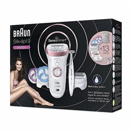 Braun Silk-épil 9 9/980 SkinSpa SensoSmart Islak Kuru Epilasyon Aleti