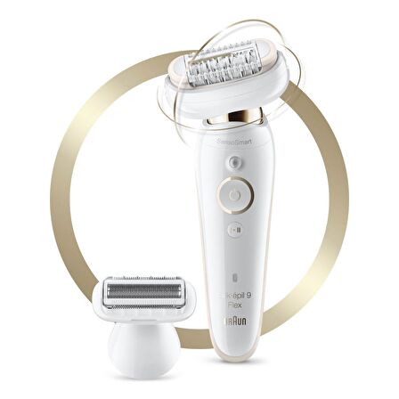 Braun Silk Epil 9 Flex 9002 SensoSmart Kablosuz Islak/Kuru Işıklı Şarjlı Epilatör