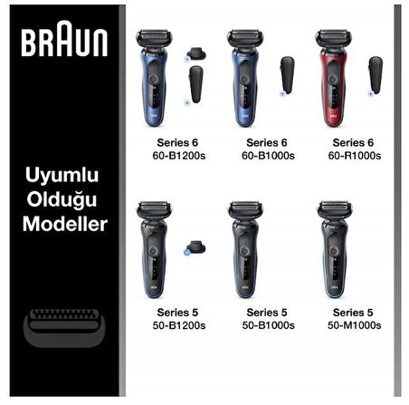 Braun 5 Series 53B Tıraş Makinesi Yedek Başlığı Siyah