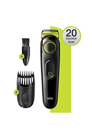 Braun BT 3221 Kablosuz Kuru Saç-Sakal Çok Amaçlı Tıraş Makinesi 
