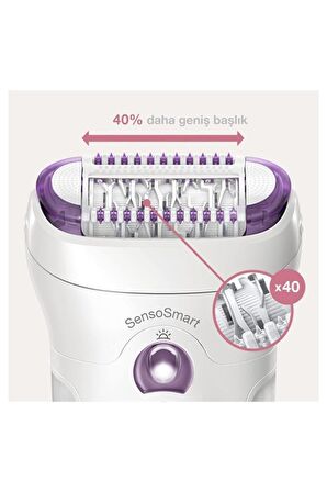 Braun Silk Epil 9 9705 SensoSmart 2 in 1 Kablosuz Islak/Kuru Işıklı Şarjlı Epilatör