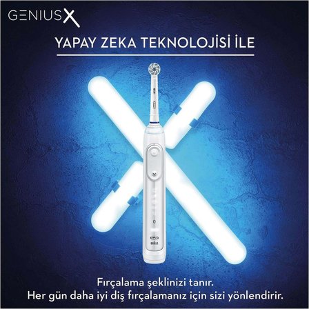 Oral-B Genius X AI Art of Brushing Black Şarj Edilebilir Diş Fırçası + Seyahat Kabı