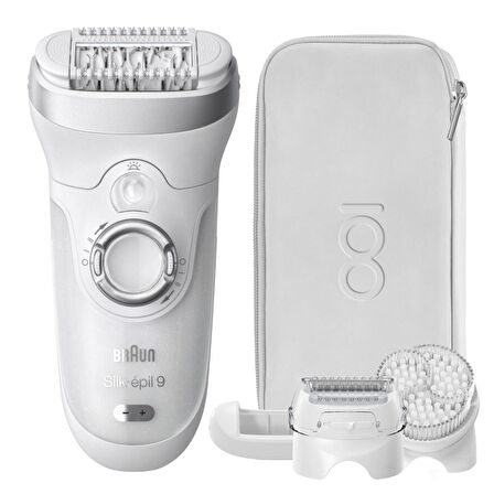 Braun Silk Epil 9 9720 4 in 1 100. Yıla Özel Kablosuz Islak/Kuru Işıklı Şarjlı Epilatör + Seyahat Çantası