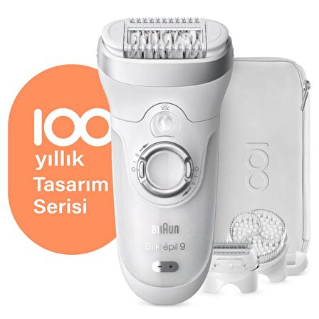 Braun Silk Epil 9 9720 4 in 1 100. Yıla Özel Kablosuz Islak/Kuru Işıklı Şarjlı Epilatör + Seyahat Çantası