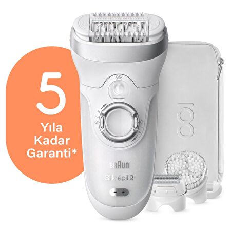 Braun Silk Epil 9 9720 4 in 1 100. Yıla Özel Kablosuz Islak/Kuru Işıklı Şarjlı Epilatör + Seyahat Çantası