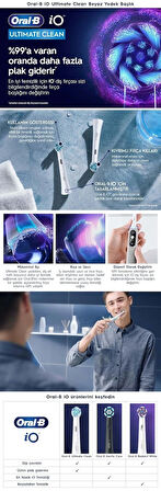 Oral-B iO Ultimate Clean 4 Adet Siyah Şarjlı Diş Fırçası Yedek Başlığı