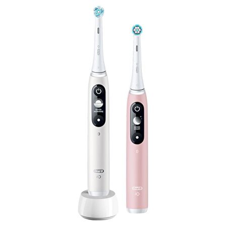 Oral-B iO 6 Şarjlı Diş Fırçası Seti 2'li - Beyaz/Pembe