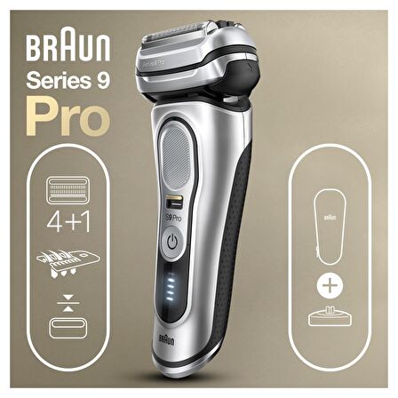 Braun 9 Pro 9417 3 Döner Başlıklı Şarjlı Islak/Kuru Sakal Kesme Makinesi 