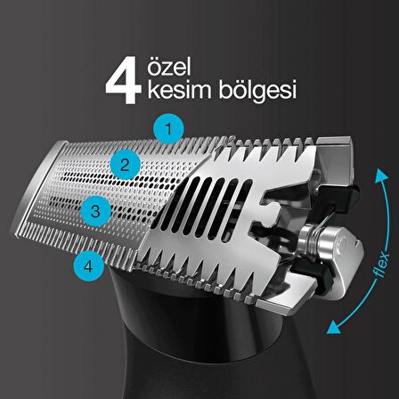 Braun X XT 5100 6 Başlıklı Kablosuz Islak/Kuru Sakal-Vücut Çok Amaçlı Tıraş Makinesi 