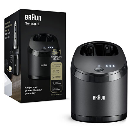 Braun Centre SmartCare 5'i 1 arada akıllı program seçimi, siyah, doldurma, hijyenik temizlik, yağlam