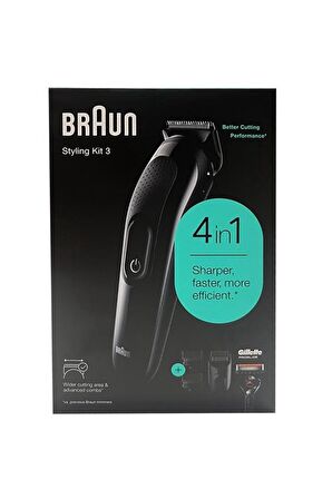 Braun 30 - 60 dk SK 3300 4 İN 1 ŞEKİLLENDİRİCİ KİT Tıraş Makinesi Islak ve Kuru İthalatçı Garantili 