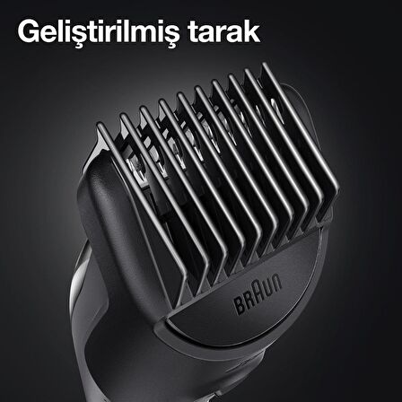 Braun MGK 3320 4 Başlıklı Kablosuz kuru Saç-Sakal-Burun 6 in 1 Çok Amaçlı Tıraş Makinesi 