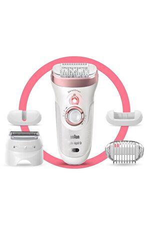 Braun Silk Epil 9 9725 SensoSmart 2 in 1 Kablosuz Islak/Kuru Işıklı Şarjlı Epilatör