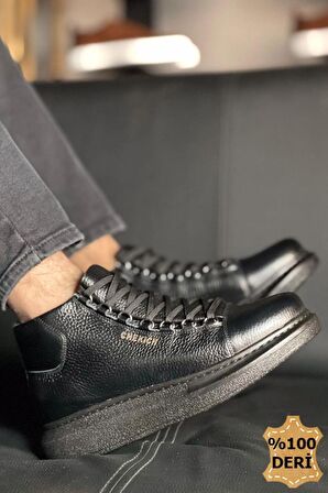 Chekich CH258 ST Hakiki Deri Erkek Bot SIYAH