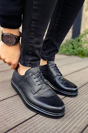 Chekich CH003 ST Hakiki Deri Erkek Ayakkabı SIYAH