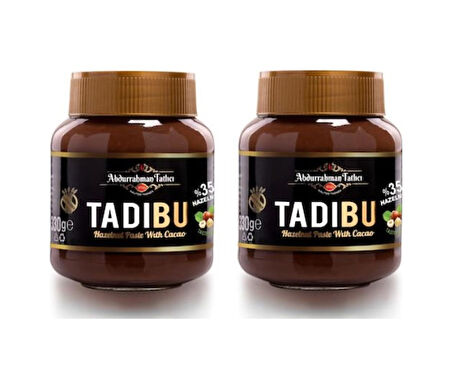 Abdurrahman Tatlıcı Tadıbu Kakaolu Fındık Ezmesi 2 x 330 G