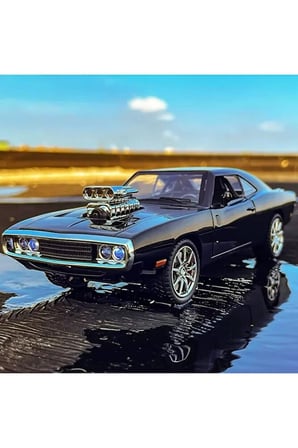 Hızlı ve Öfkeli Dodge Charger 1:24 Siyah 1970 Dodge Charger Diecast Model Araba