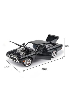 Hızlı ve Öfkeli Dodge Charger 1:24 Siyah 1970 Dodge Charger Diecast Model Araba
