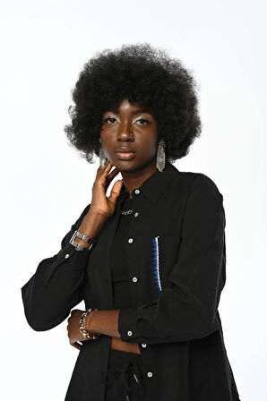 KADIN TEK CEPLİ RAHAT KALIP GÖMLEK