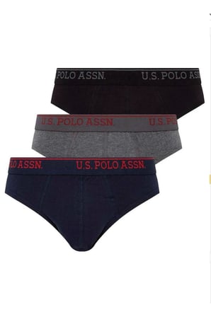 Erkek 3'Lü Slip -Siyah-Gri-Lacivert -TLY80U4A36