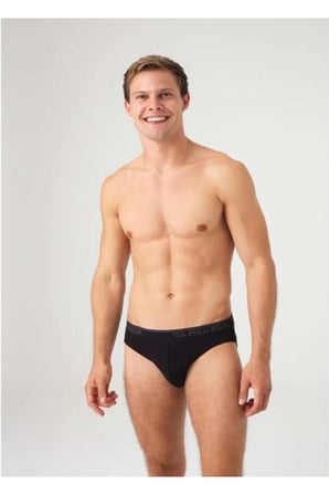 Erkek 3'Lü Slip -Siyah-Gri-Lacivert -TLY80U4A36