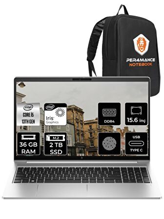 HP Elitebook 650 G10 i5 1335U 36GB RAM 2TB SSD 15.6'' FHD FDOS 8A573EA & PER4 ÇANTA