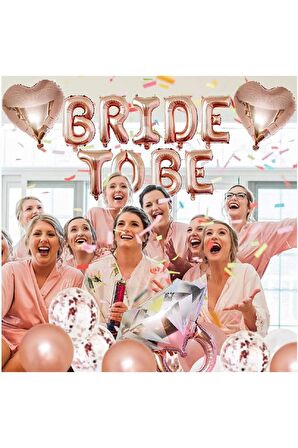 Bride To Be Bekarlığa Veda Partisi Süslemeleri, GELİN Dekorasyonu, Kuşak Hediyeli,Parti Setleri