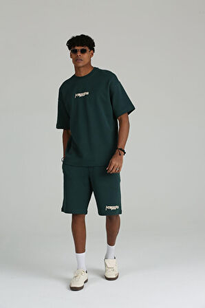 Erkek Keepgoing  Baskılı 2 İplik Şort Tişört Takımı