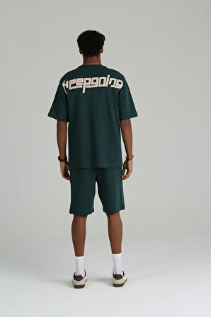 Erkek Keepgoing  Baskılı 2 İplik Şort Tişört Takımı