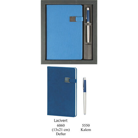 VIP Hediyelik Set - Defter ve Kalem - (2’lİ Kurumsal Hediye Seti) - 4215 LACİVERT