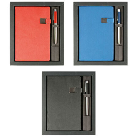 VIP Hediyelik Set - Defter ve Kalem - (2’lİ Kurumsal Hediye Seti) - 4215 LACİVERT