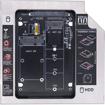 M2 NGFF SSD 9.5 MM HDD CADDY ÇEVİRİCİ NVME SSD LERE OLMAZ