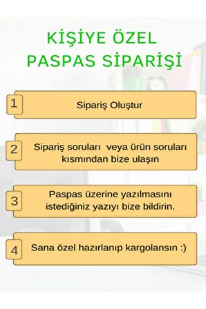 Kişiye Özel Üretim Hoş Geldiniz Karataş Aile Yazılı Kapı Önü Paspası