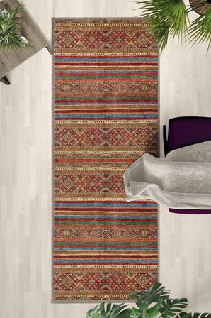 Modern Dijital Baskı Yıkanabilir Kaymaz Yolluk Halı