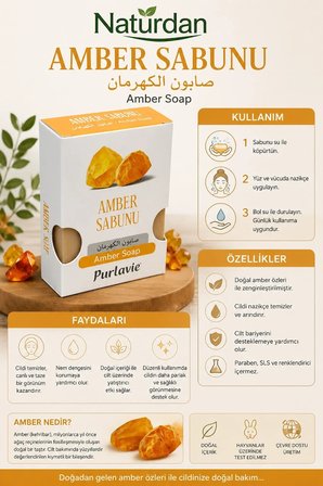 Amber sabunu-100g Doğal El Yapımı-3 adet