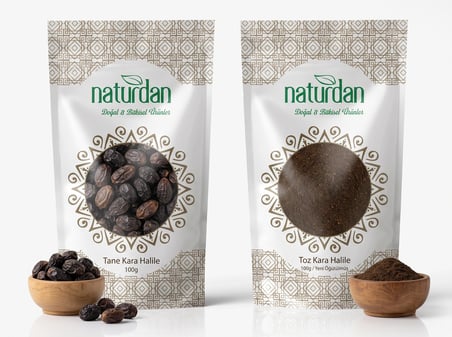 Kara Halile Seti 100 Gr Tane Kara Halile + 100 Gr Toz Kara Halile / Yeni Öğütülmüş