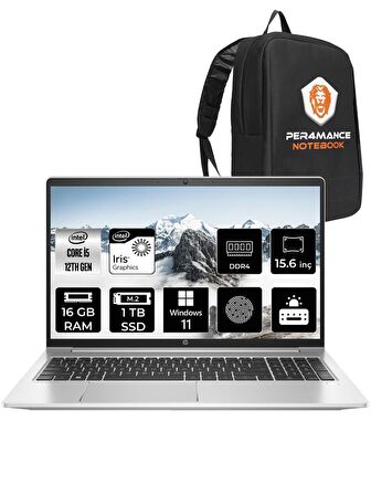 HP Probook 450 G9 i5 1235U 16GB 1TB SSD 15.6" FHD W11PRO 6S6Z1EA & PER4 ÇANTA