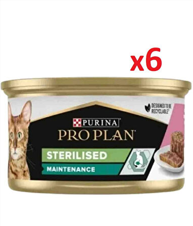 Pro Plan Somonlu Kısırlaştırılmış Kedi Konservesi 85gr x 6 Adet