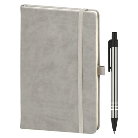 VIP Hediyelik Set - Defter ve Kalem - (2’lİ Kurumsal Hediye Seti) - 4220 GRİ