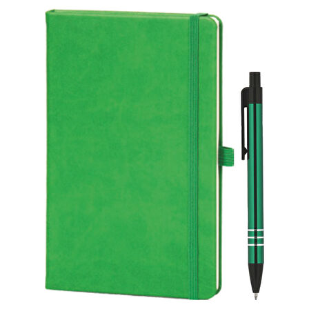 VIP Hediyelik Set - Defter ve Kalem - (2’lİ Kurumsal Hediye Seti) - 4220 YEŞİL