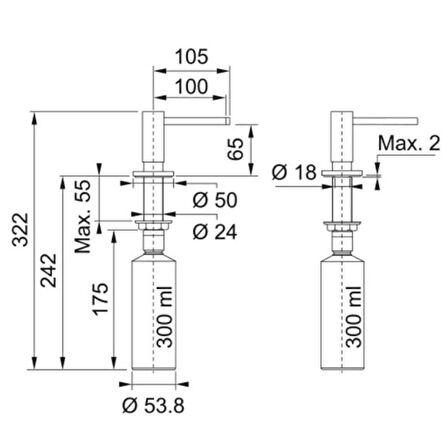 Franke Maris Mrg 210/110-72 Oyster Granit Eviye + Active Plus Doccia 2.0 Armatür + Comfort Sıvı Sabunluk Üçlü Set Oyster