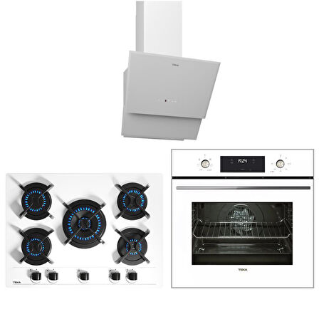 Teka Beyaz Ankastre Set (HAK 627 WH - GBC 75030 WH - TVT 60.1 WH)