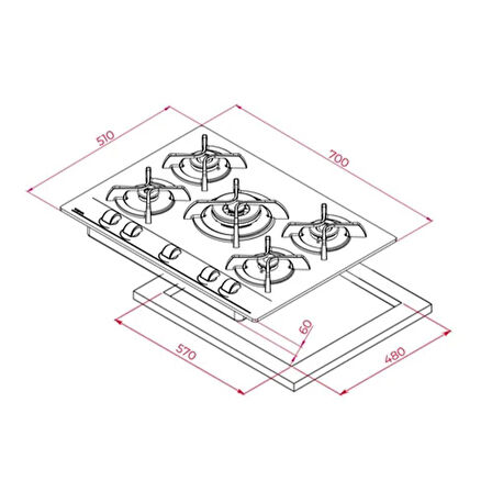 Teka Beyaz Ankastre Set (HAK 627 WH - GBC 75030 WH - TVT 60.1 WH)
