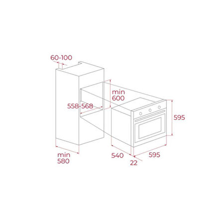 Teka CHEF 4 Gri Ankastre Set (HAK 625 ST - GBC 64002 KBC ST- ATV 60 PRO ST)