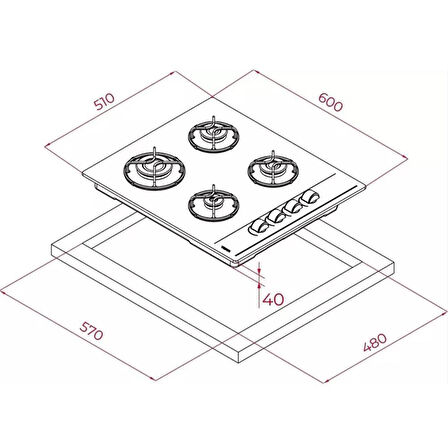 Teka CHEF 4 Gri Ankastre Set (HAK 625 ST - GBC 64002 KBC ST- ATV 60 PRO ST)